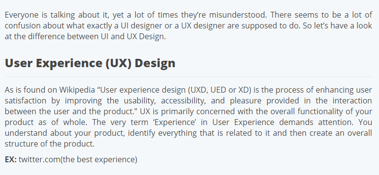 User experience Design