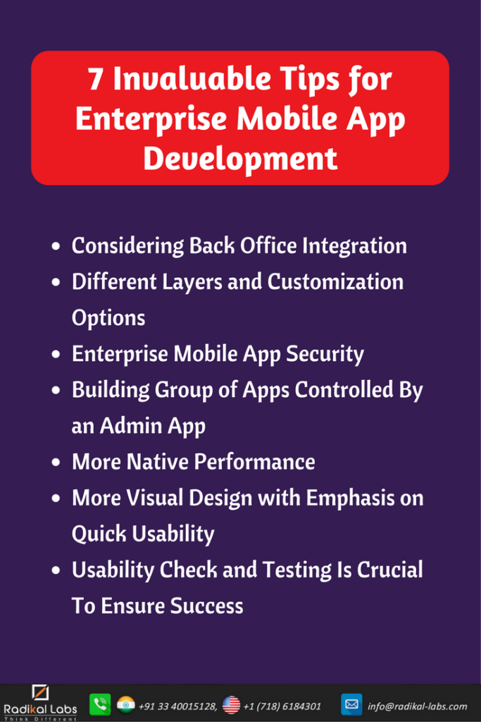 TIPS FOR ENTERPRISE MOBILE APP DEVELOPMENT